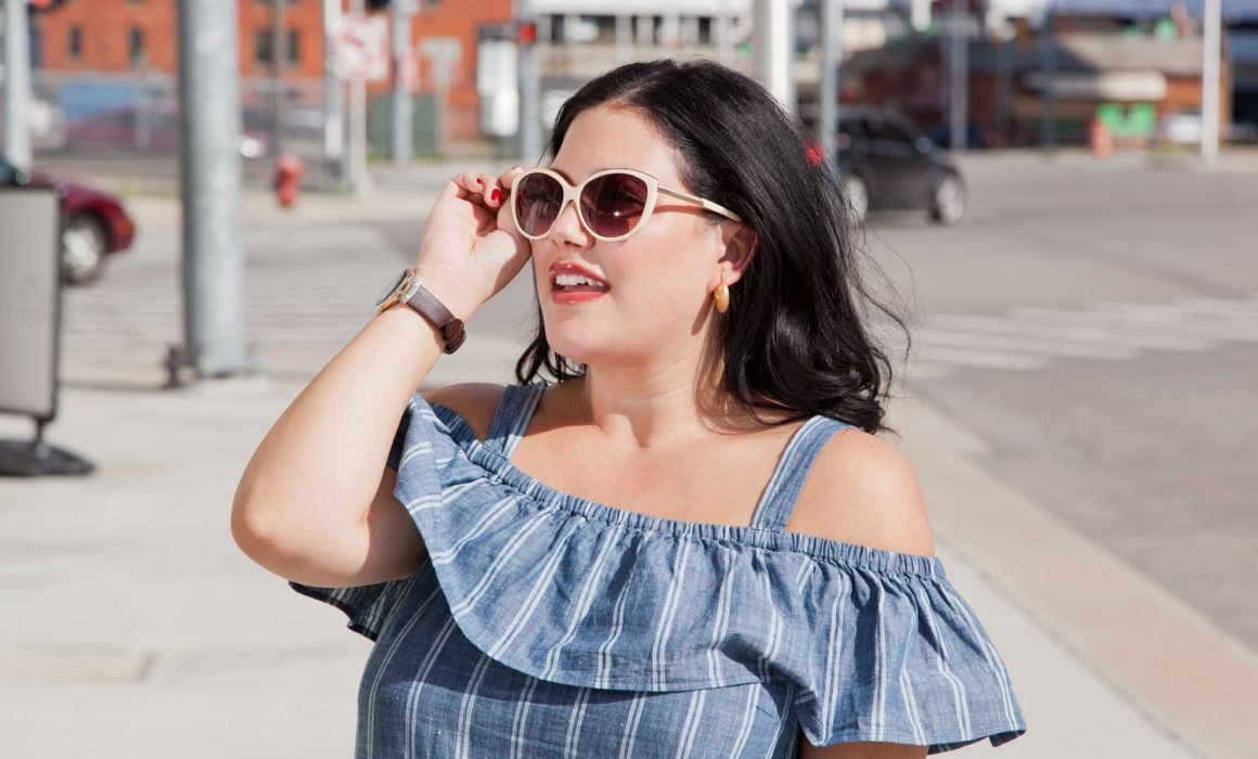 Detroit-Debutante-Striped-Off-the-Shoulder-Dress-02 Img